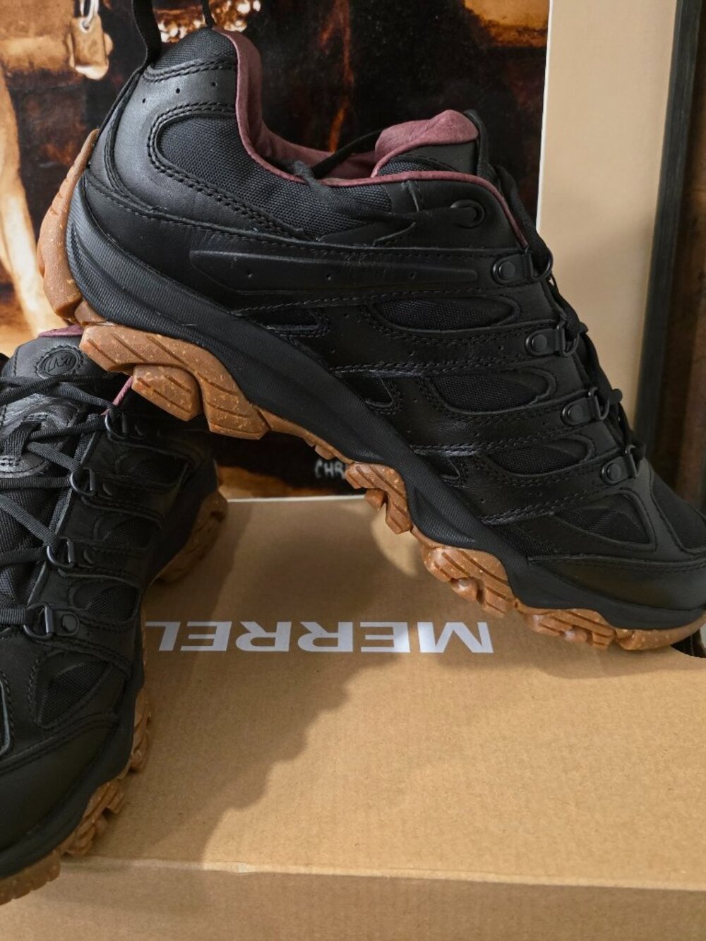 Merrell Men's Moab 3 Luxe Leather J500565 Black Gum PREMIUM Hiking Shoes Sz 11
